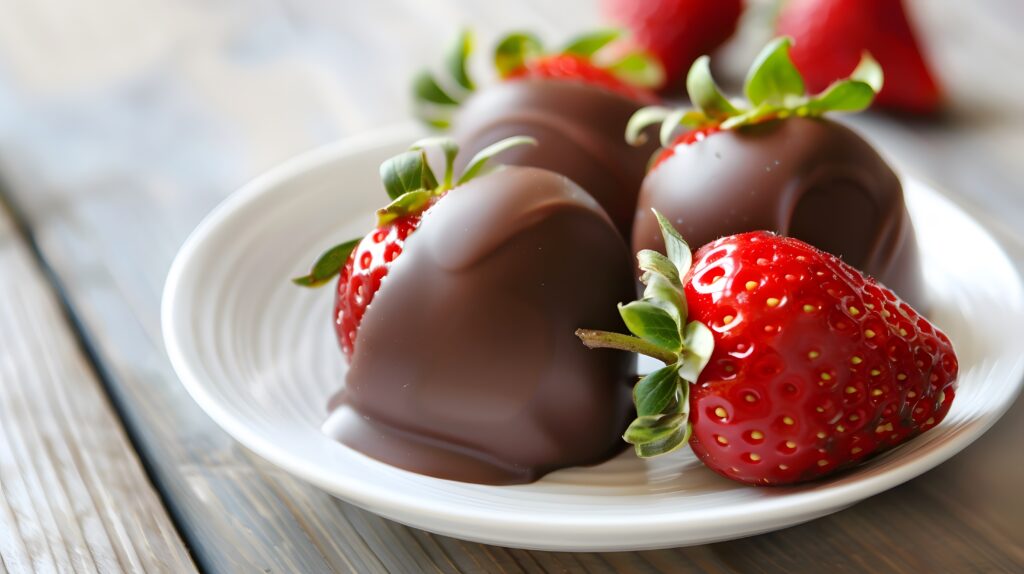 chocolade en aardbeien